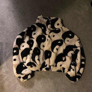 UO Olivia printed sherpa jacket size S